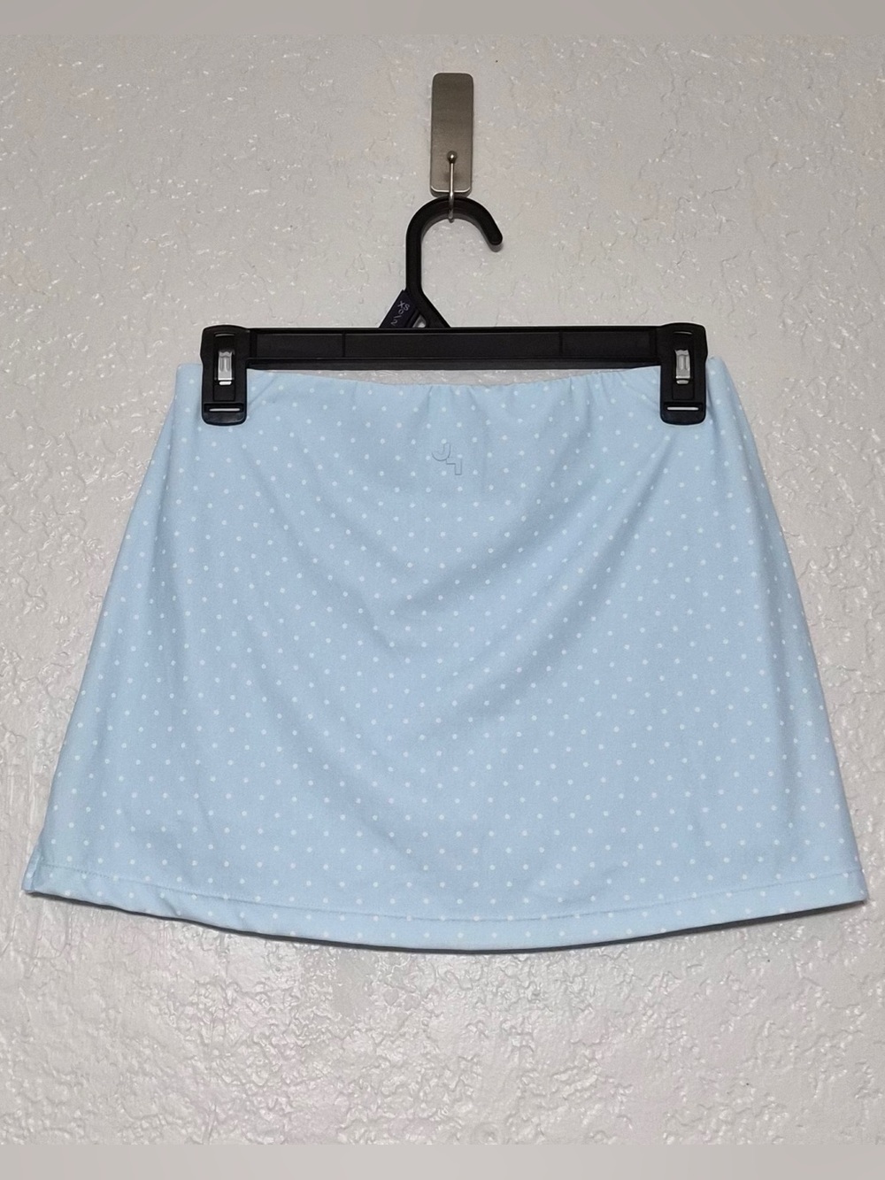 MATCHING SET JoyLab Active Skort & Halter Top Light Blue with White Polka Dots - Picture 3 of 7